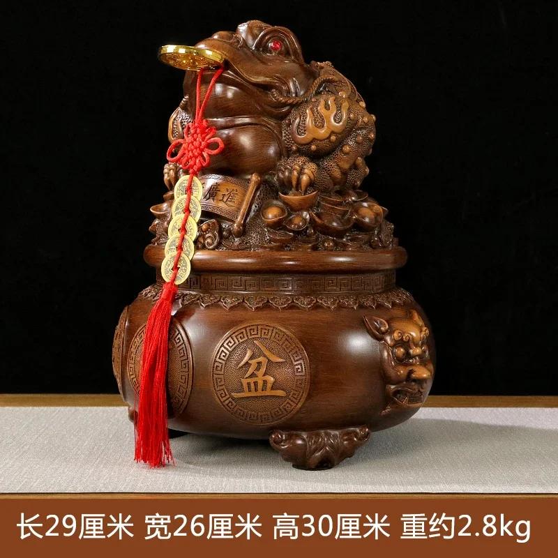 Chinese Golden Toad Sculpture Resin Ornaments Piggy Bank Crafts Living Room Wine Cabinet Decorations Opening Gifts Lucky Money