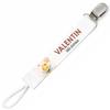 Planetee Pacifier Clip for Name VALENTIN Baby of Love Bee Boy | Pacifier Clip Birth Gift