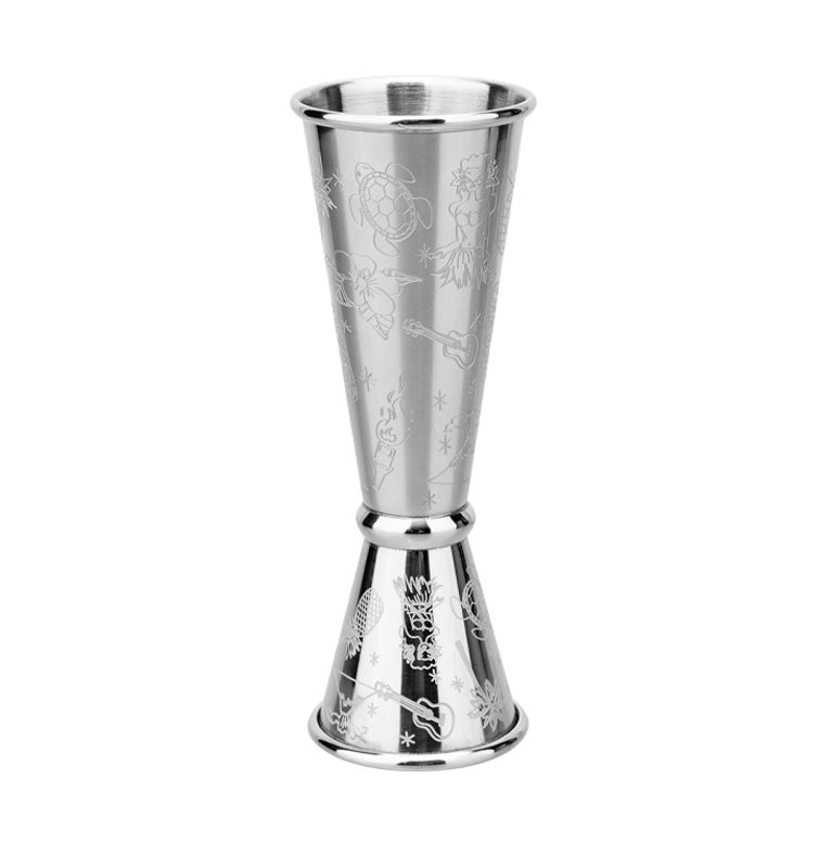 Neuer 30/60ml Cocktail Wein Shaker Messbecher Edelstahl Doppelter Shot Getränke Spirituosen Messbecher Jigger Küchenbedarf Werkzeuge Bar
