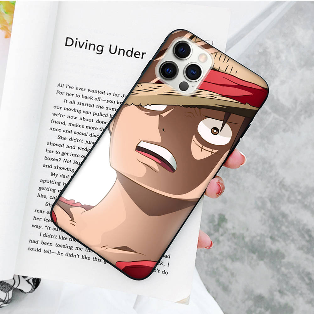 JW79 One Piece Luffy Monkey Black Soft Case for OPPO Reno 8 6 5 4 Pro Plus Find X3 A17 A3 A31 A38 A40 A53 A54 A55 A74 A76 A78 A77 A80 A94 A95 A96 Lite