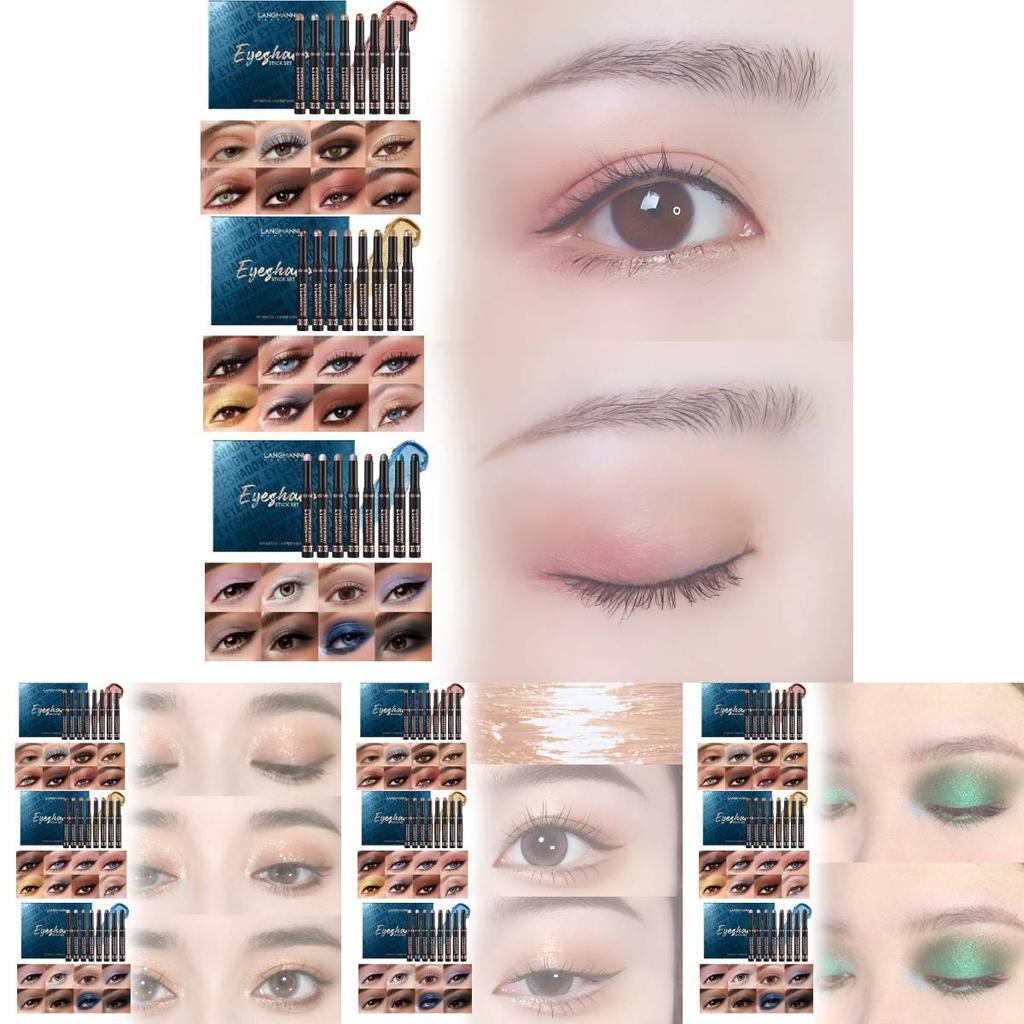 Langmanni Waterproof Long-lasting Eyeshadow Stick Set With 15 Vibrant Shades For All Skin Types