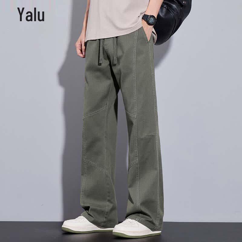 Yalu Men s Cotton Loose Fit Bootcut Cargo Pants L