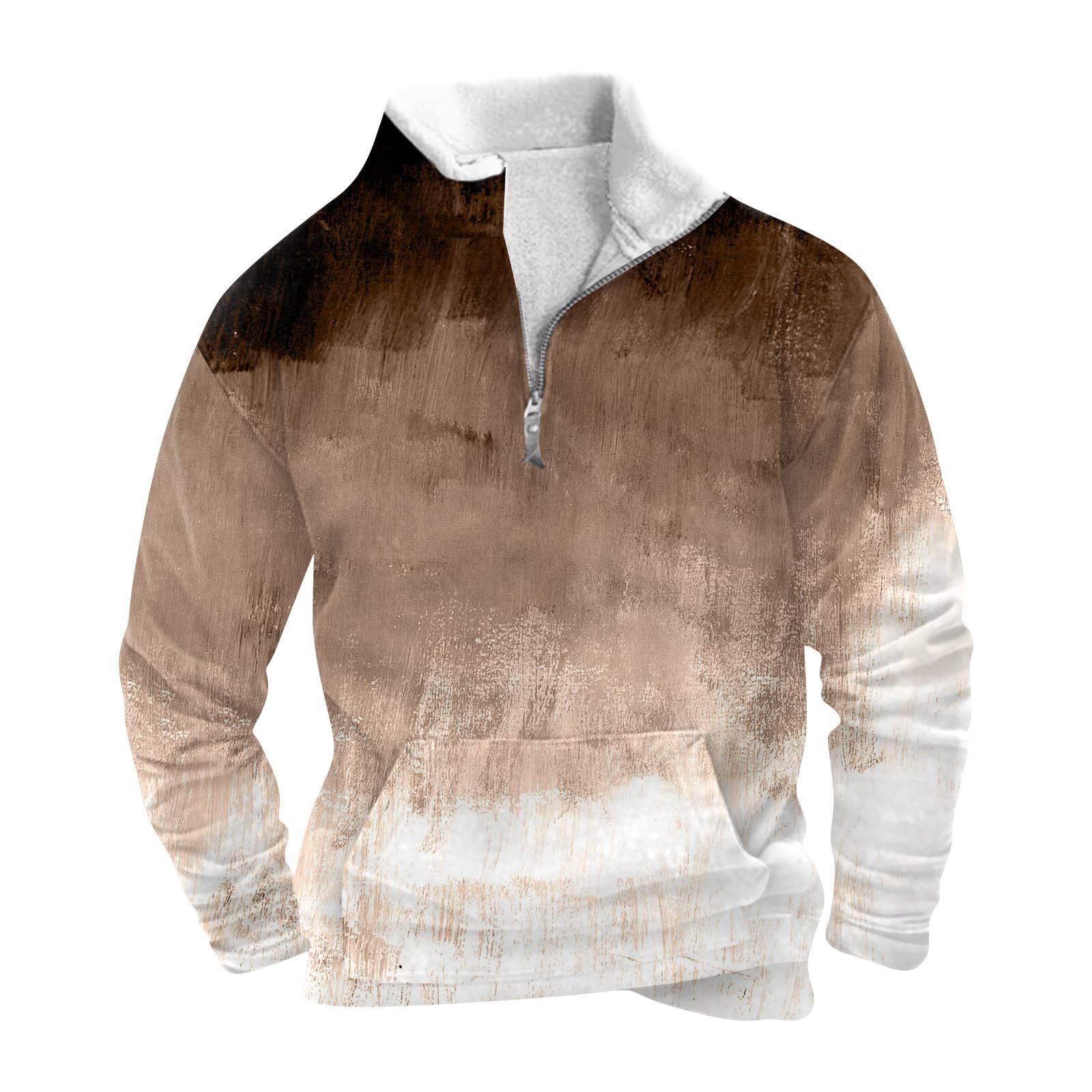 

Весенне-осенняя мужская толстовка с воротником-стойкой на открытом воздухе, повседневные свитера, топы L