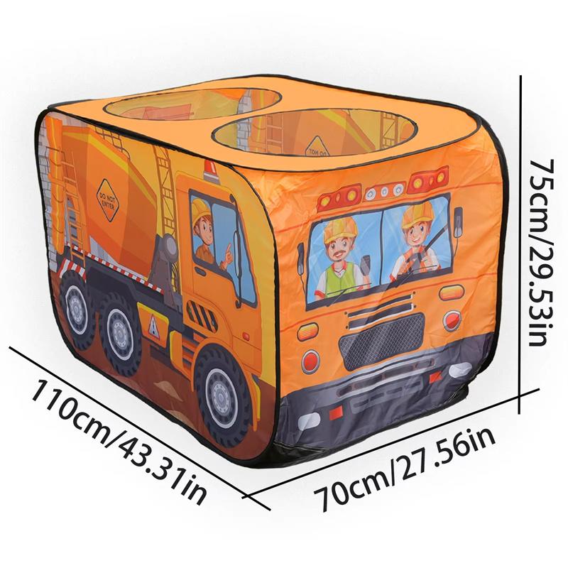 Children'S Indoor Car Engineering Car Tent Toy Play House Princess Boy Baby Game House Folding Ocean Ball Pool House