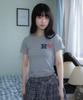 ROSEFRANTZ Dot Heart Cotton T-Shirt [Gray]