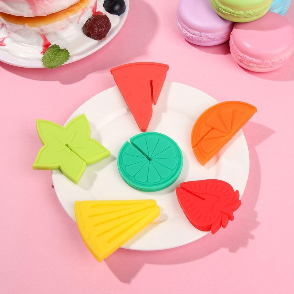 6 PCS Fruit Pattern Drink Cup Label Colorful Silicone Drink Tag Wine Glass Marker Home Kitchen