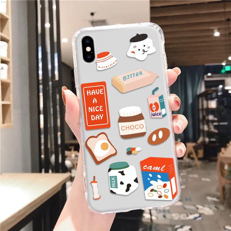 Ins Small Fresh iPhone17promax Suitable for Apple 16Pro Air Cushion Anti-drop 14 Transparent Mobile Phone Case Xr