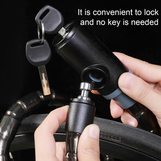 Bicycle Chain Lock with 2 Keys Long Heavy Duty Waterproof Universal MTB Road Mountain Bike Anti-Theft Security