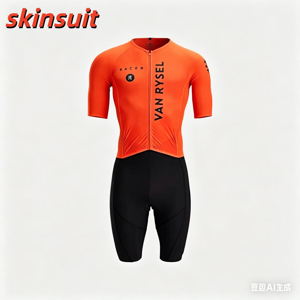 Tuta da Triathlon da Uomo Set da Ciclismo Manica Corta Abbigliamento da Bici Tri Suit Ropa Ciclismo Swim Run Tuta da Gara