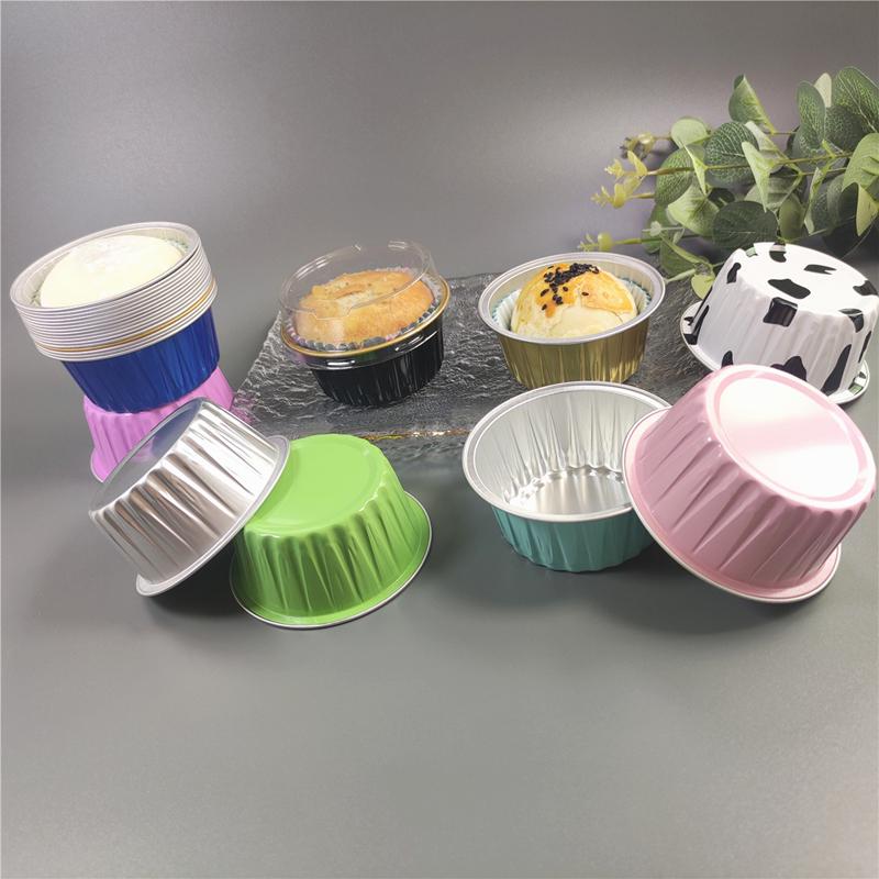 Foil Cake Mold Lightweight Molded Disposable Baking Tray Heat-Resistant Aluminum Foil Tin Cup For Kitchen Essentials