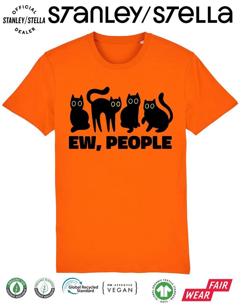 

Футболка с забавным котом «Ew People» Мужской подарок для питомца / Хлопок Юмор S