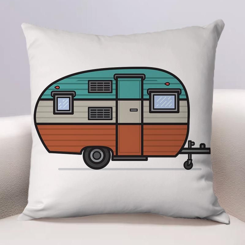 Caravan Pattern Cushion Cover For Sofa Pillow Case Cover Seat Car Throw Pillowcase 45X45Cm For Home Decorative 039