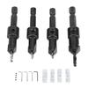 4pcs Adjustable Depth Countersink Drill Bit Set 4 Piece Set Countersunk Drilling Bit  Woodworking