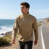Men Tactical Shirt Long Sleeve Military Combat Shirt Quarter Zipper Stand-Up Collar Shirt for Outdoor Paintball Airsoft Cycling Hiking