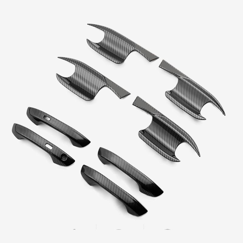ABS Carbon Fiber Car Door Handle Door Bowl Cover Protector Trim Stickers For Volkawagen VW Golf 8 MK8   2022 Accessories