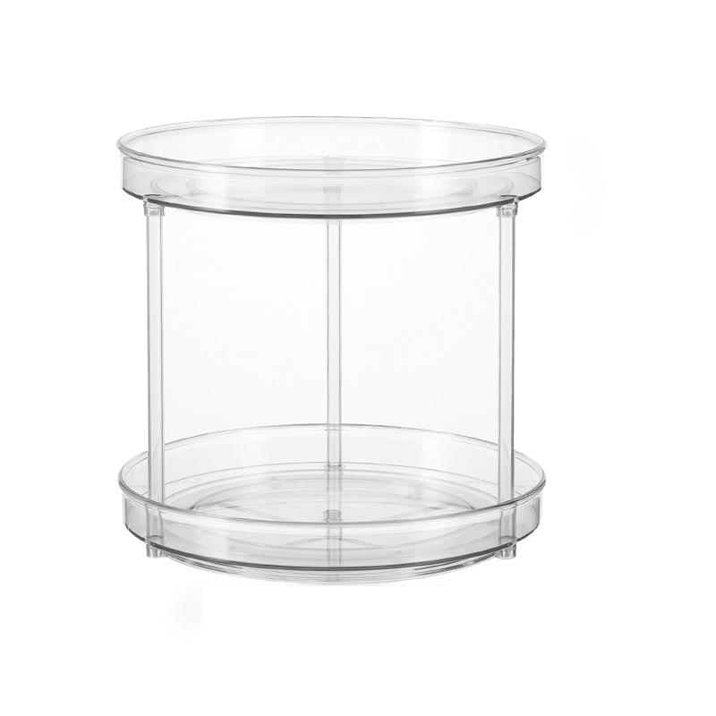 

1 шт. - Вращающийся на 360° ящик для хранения косметики, органайзер для приправ для кухни, многоярусный, экономящий место S прозрачный