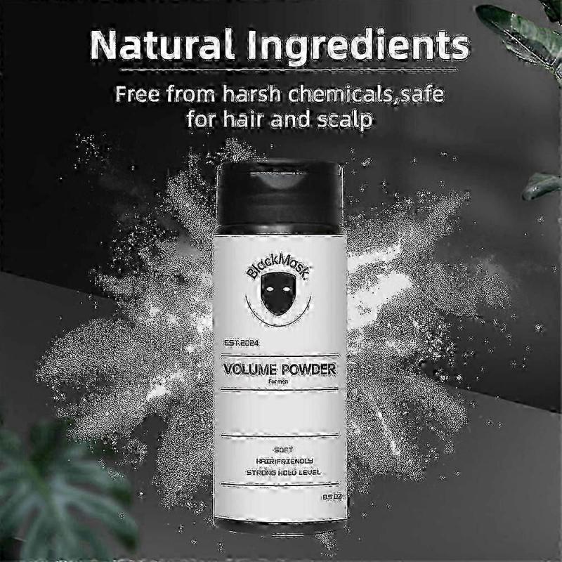 BlackMask Hair Styling Powder 25-26g, Instant Volume & Texture for Effortless Hairstyles, Long-Lasting Hold for Men & Women