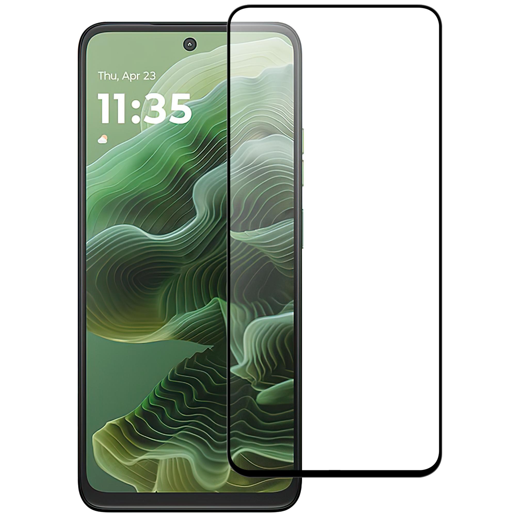 

For Motorola Moto G35 5G AGC Glass Screen Protector Full Glue Black Edge Screen Film Type A