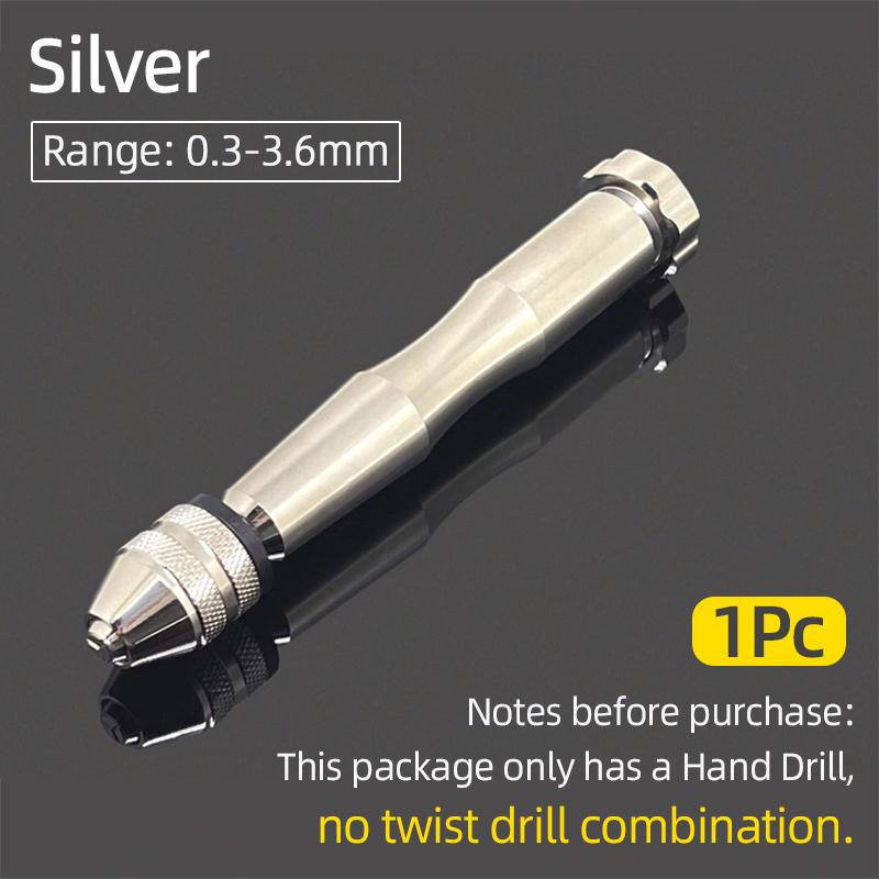 

Мини-микро-алюминиевая ручная дрель 0,3-3,6 мм с бесключевым патроном, спиральные сверла из быстрорежущей стали для ювелирных изделий, ручные сверлильные вращающиеся инструменты
