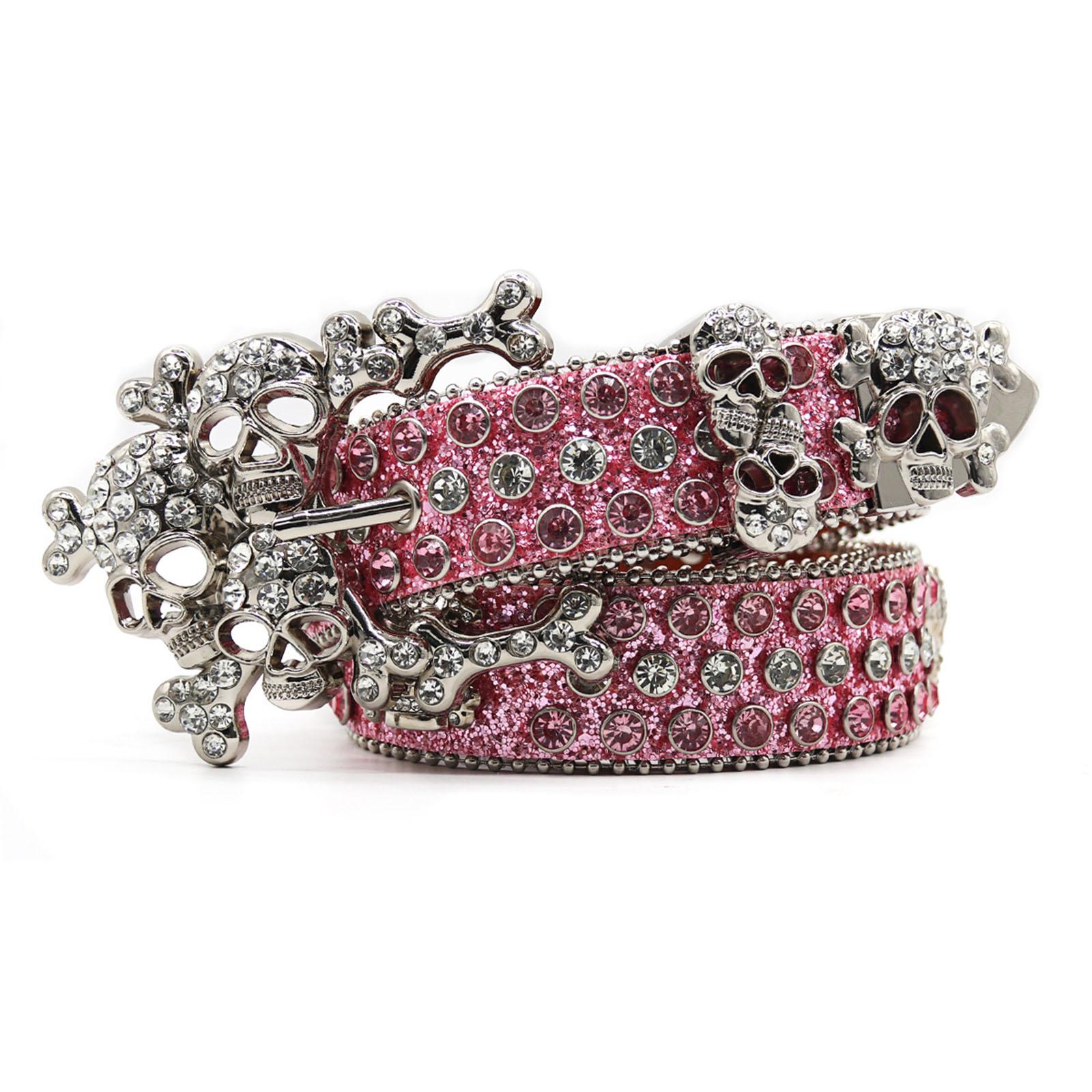 Gothic Waist Chain Casual Belt Studded Waist Ceinture Glittered Belt Studded Blingbling Diamante Easy Belt