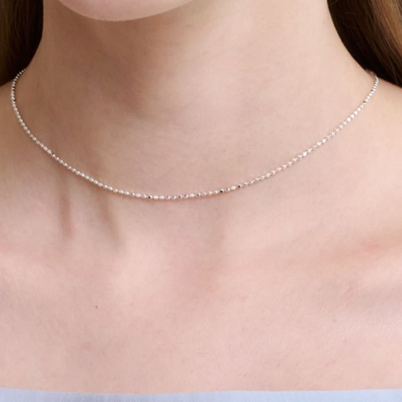 NUOY [Silver 925] Silver Sparkling Necklace