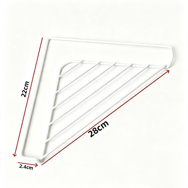 Triangle Stainless Steel Sink Drain Rack Load Bearing Large Capacity Drainable Kitchen Caddy for Sink Corner Organization
