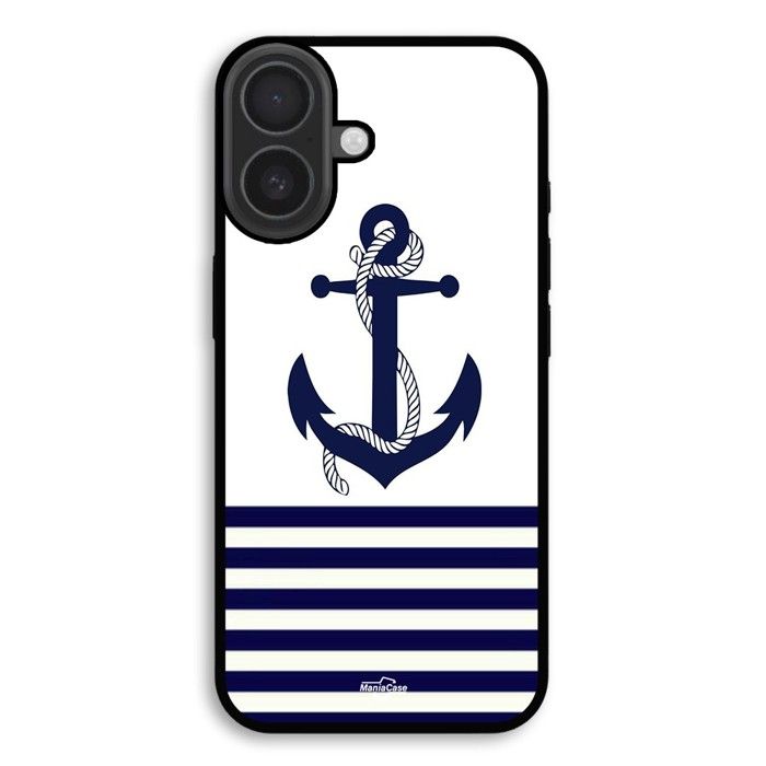 Coque de téléphone - MANIACASE - iPhone 17 - Silicone TPU - Souple - Ancre marine