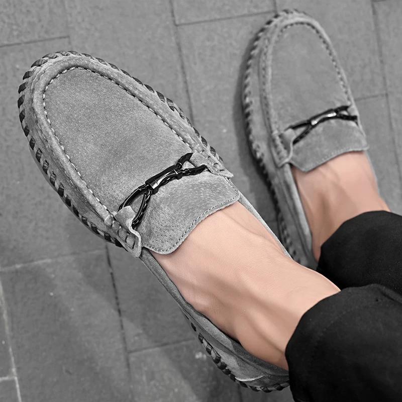 Fashion Loafers Shoes Men 2025 Spring Clasicc Comfy Man Flat Moccasin Fashion Shoes Men Slip-on Boat Shoes For Men Casual Shoes