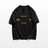 Unisex American Retro Trendy Letter T-shirt, Pure Cotton, Plus Size, Loose Fit, Hong Kong Style