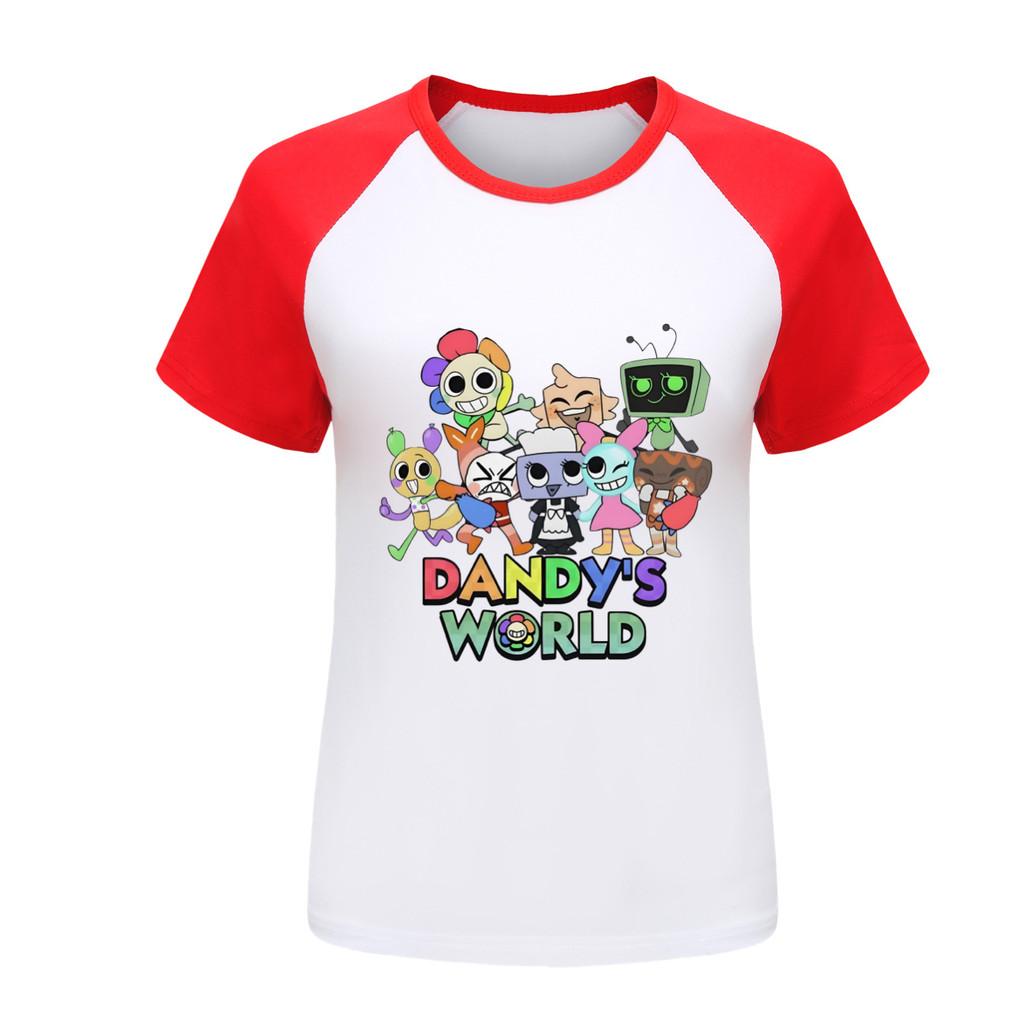 5407 Kid Boy Girl Dandy World Print Raglan Sleeves T-Shirt