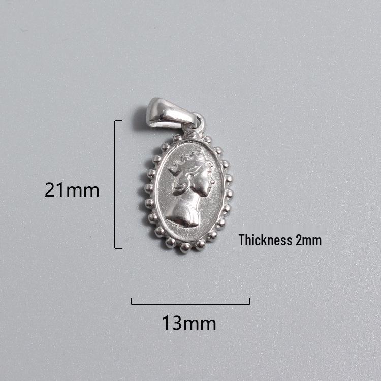 Retro Titanium Steel Cross Necklace Pendant - Stainless Steel DIY Jewelry Accessory, Fade-Resistant