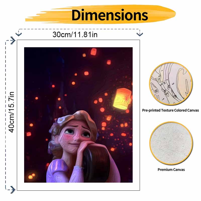 Disney Rapunzel digital oil painting diy handpainted coloring painting home decoration artwork wall art gift decor craft kit bedroom 130
