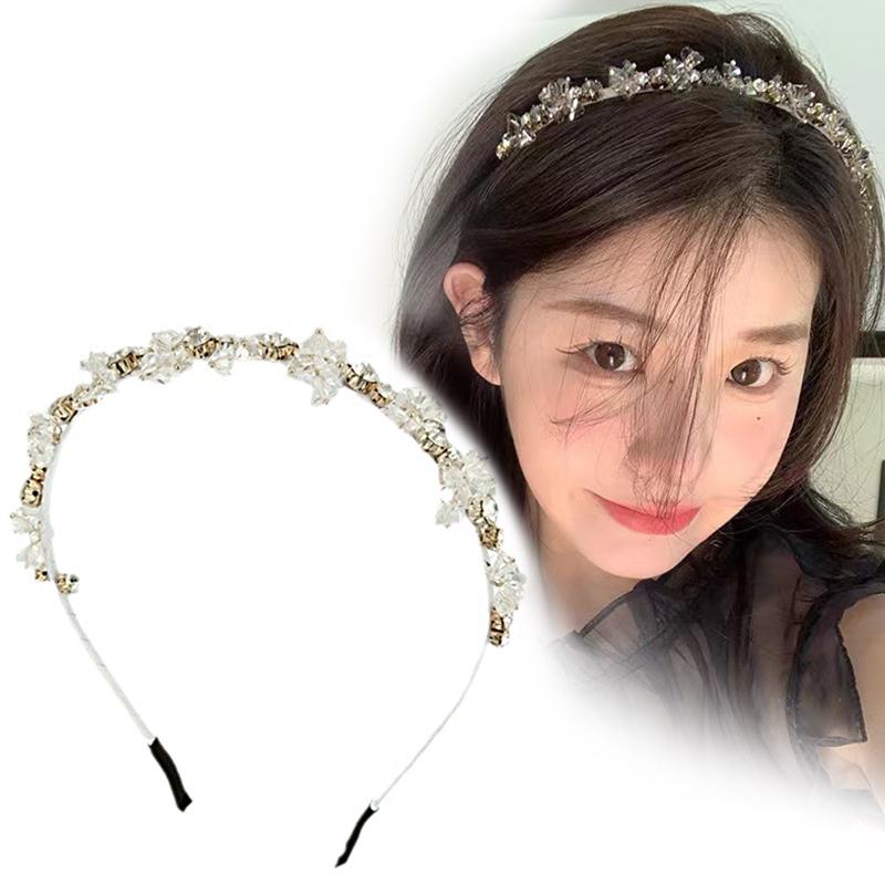 

Элегантный сверкающий обруч для волос со стразами Advanced Sense Baroque Light Luxury Rhinestone High-end