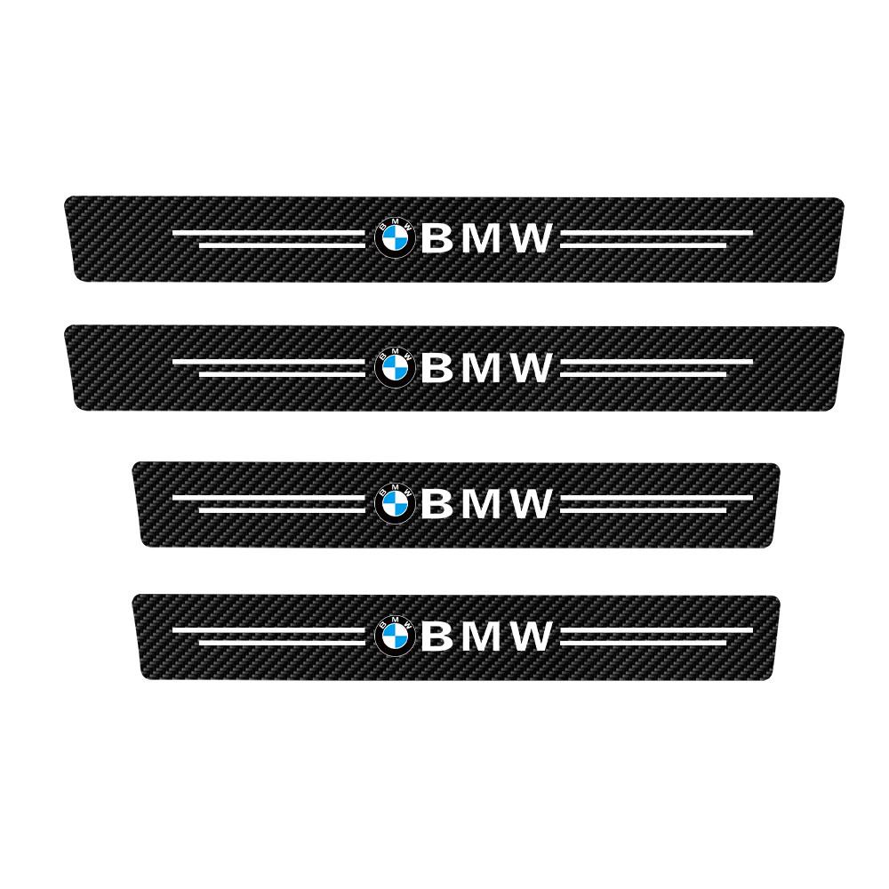 Leather Car Door Sill Anti Scratch Protector Sticker Decoration Decal For BMW M Performance E46 E90 E60 E39 E36 F20 E87 E92 E91 CI5