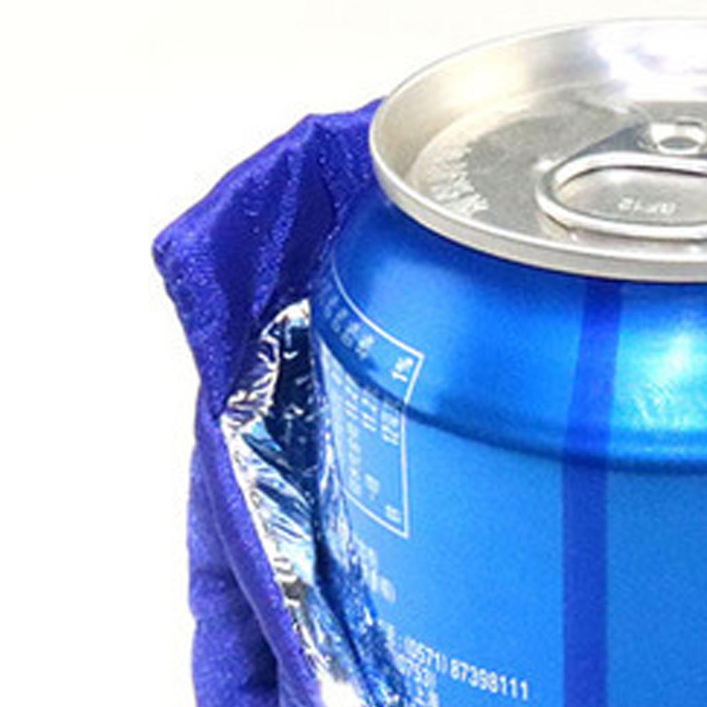 Drink Insulated Jacket Two Insulation Layers Cloth Can Jacket Cooler for Summer Camping Picnic Blue