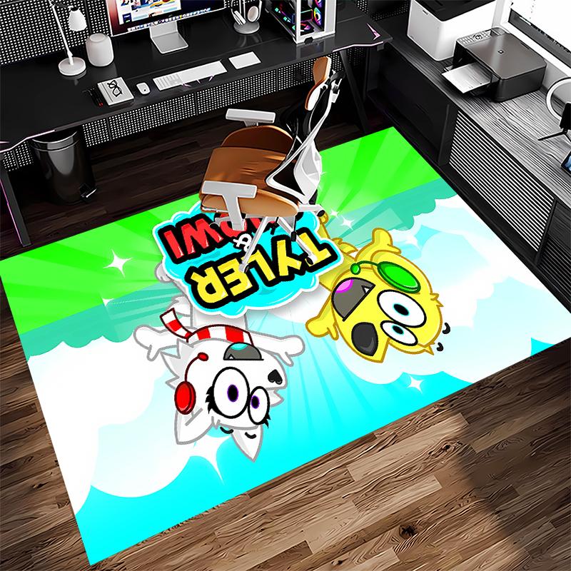 1pz Tappeto Area Tyler & Snowi - Morbido, Lavabile Antiscivolo Tappetino da Interno per Sedie da Ufficio, Soggiorno, Ufficio Domestico Tappeto Decorativo