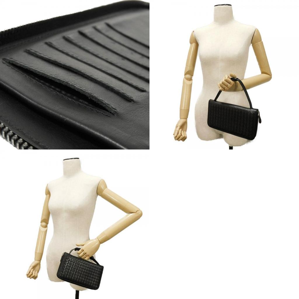 Used 11897 Organizer VN Document Case 169730 V4651 1000 7940 Black Travel Case Intrecciato Nero Men's from Japan