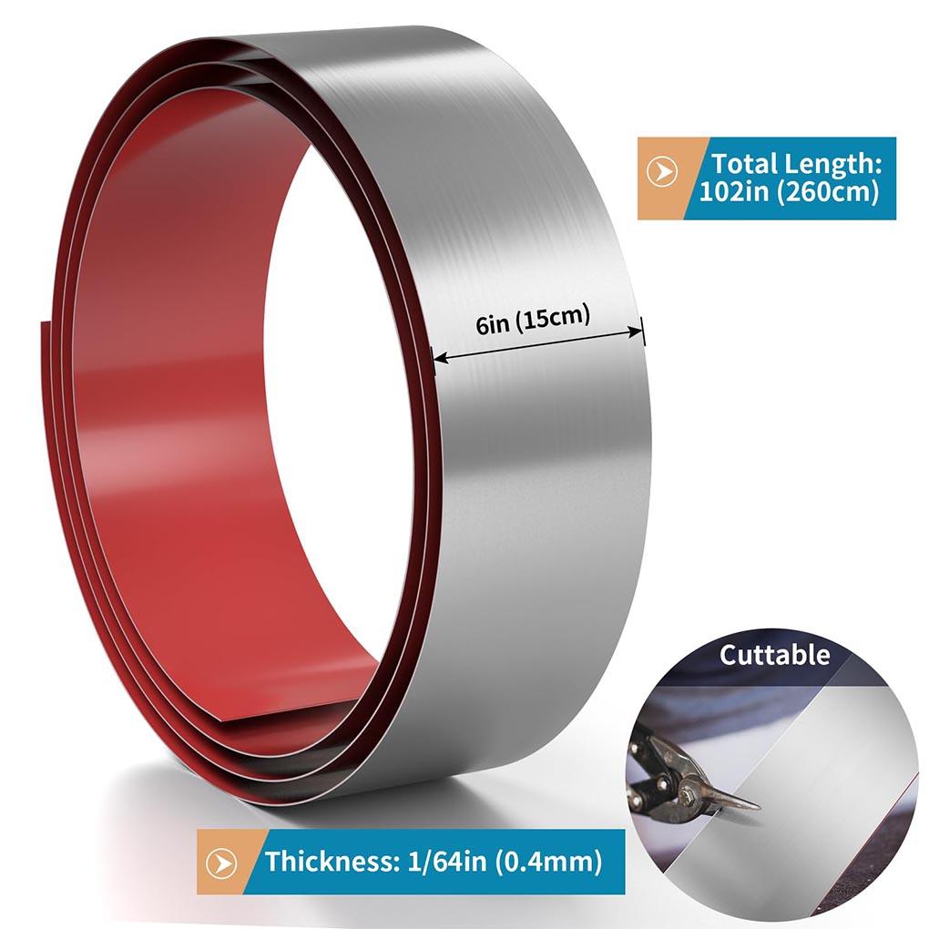 10cmx260cm Stainless Steel Skirting Board Metal Sticker Skirting Self-adhesive  Anti-scratch Skirting Scratch For Doors Cabinets