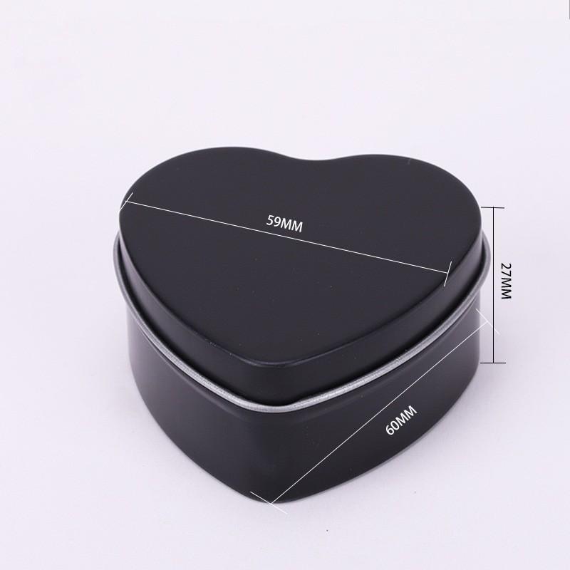 

1 шт. Алюмінієва банка-контейнер у формі серця для крему, бальзаму, цвяхів, свічок, косметики, багаторазового використання, металева коробка для чаю, коробка для пакування цукерок