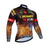 Mens Long Sleeve Cycling Jersey Bib Shorts Set Breathable Quick Dry Road Bike Apparel