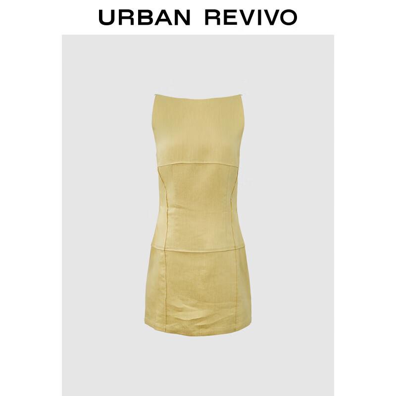 

UR 2025 Summer Women s Casual Sleeveless Back V-neck Zipper Dress XL