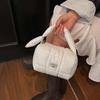 Large Capacity Puffy Tote Pouch Nylon Handheld Cosmetic Organizer Grid Puffer Handbag  Travel