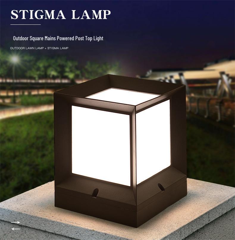 Minimalist Solar Waterproof Outdoor Gate Post Light for Gardens and Courtyards