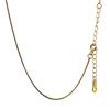 [LUXSTAR] Snake Chain Necklace, Sterling Silver 925, Gold Plated, Men's & Women's, with Adjustable Chain (Gold, 45cm + 5cm)