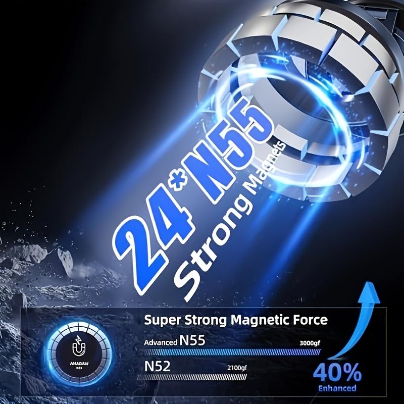 1 Vacuum Magnetic Car Phone Holder,360° Reinforced Super Suction Cup Compatible iPhone and Android Phone Holder