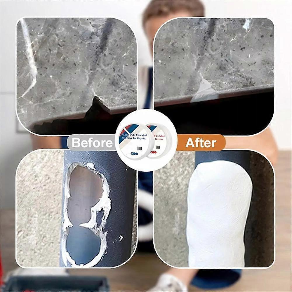 Heavy-Duty Iron Mud Adhesive for Repairs,Plastic Steel Repair Mud Iron Adhesive
