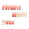 Medium-Length Gradient Bean Paste Color Detachable Nail Art Stickers