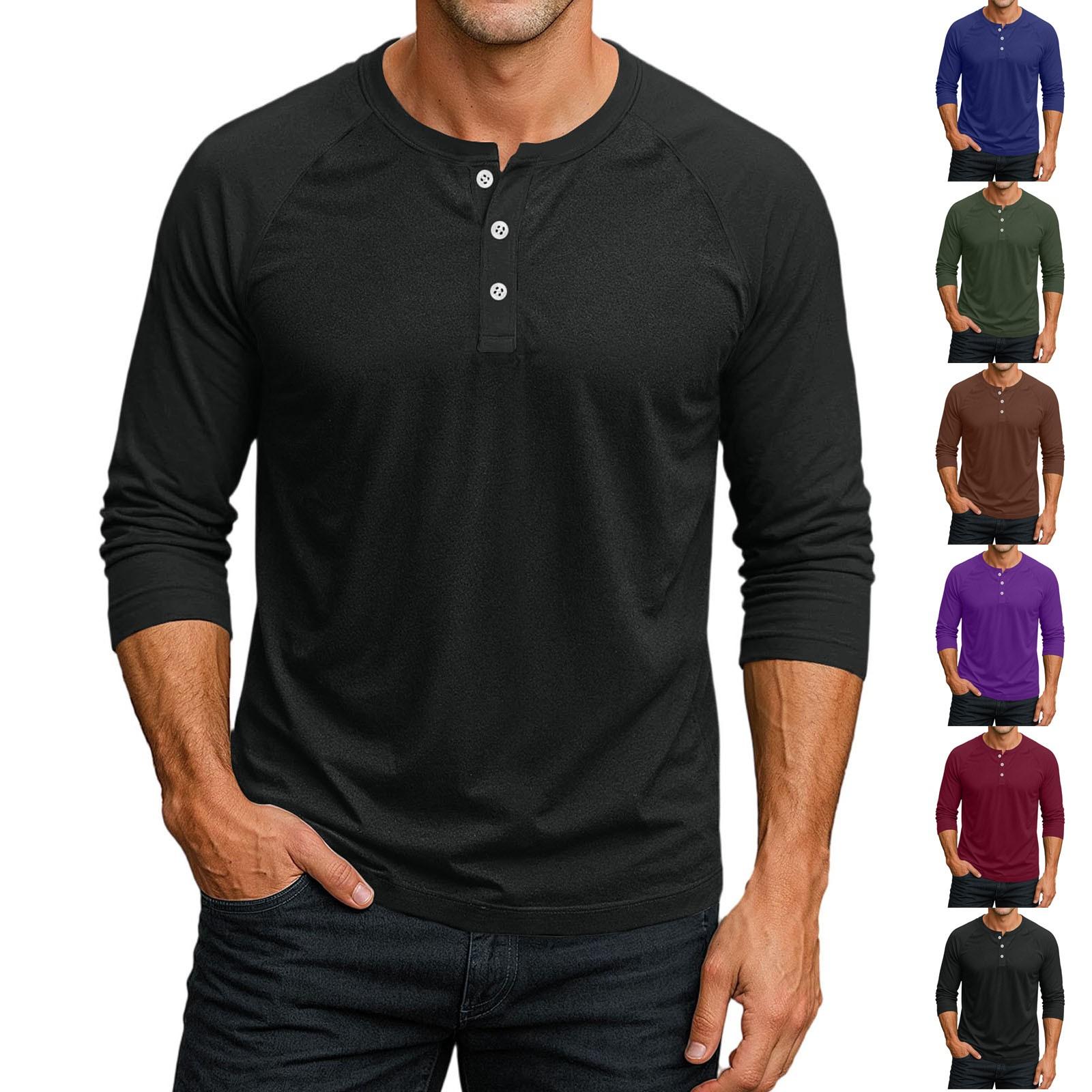 

Men s Raglan Sleeve Three-quarter Sleeve Top XXXL