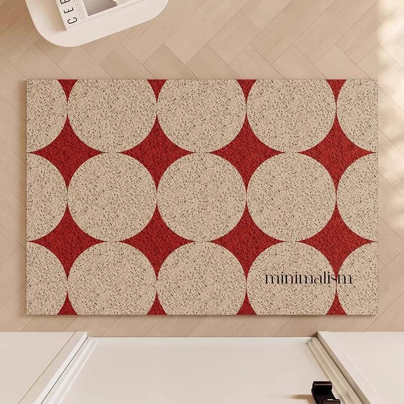 Tapete para puerta de entrada,tapete para puerta de entrada,tapete para puerta de entrada,tapete para puerta exterior,círculo de seda 40cm x 60cm