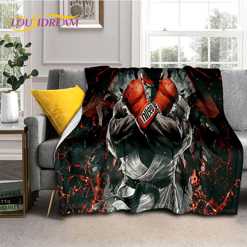 Lastest Retro Game Street Fighter SF Soft Blankets,Keep Warm Throw Blanket Comfortable Blanket for Picnic Beds Sofa Home Bedroom